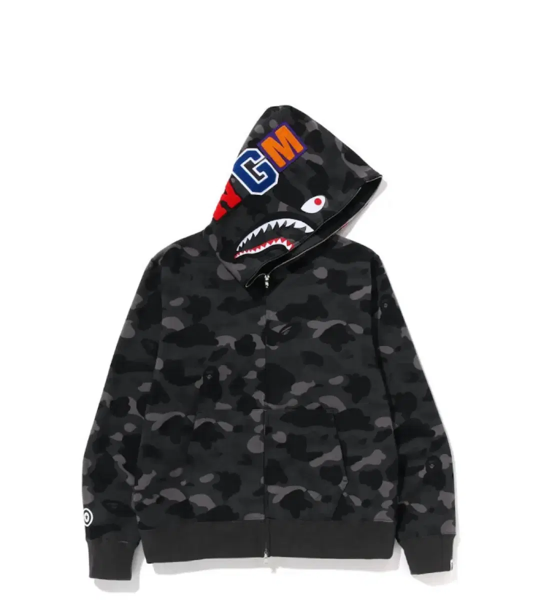 Bape shark hoodie 베이프 샤크 후드집업 흑계